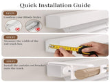 4 Pack Over-Blinds Curtain Rod Brackets for Outside-Mounted Blinds, No Drill, Adjustable Fit - White V1107-115-21739-WHT-4PACK