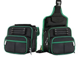 Crossbody Tool Storage Shoulder Bag in Fabric, Sling Tool Bag with Top Handle, Front Pocket V1369-AZ3-W-14027