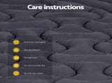 Giselle Bedding Mattress Topper Pillowtop 3-Zone King Single TOPPER-3ZONE-CHAR-KS