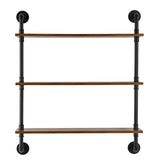 VEVOR Industrial Pipe Shelf 3 Tier 32x7.87in Wall-Mount for Kitchen Bedroom V952-JSGZWJYGHMBH3KFG5V0