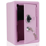 Small Safe for Kids Metal Lock Safe Box Mini Box for Kids Mini Pink Case with Lock for Home V1370-AZ4-10556