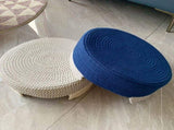 Blue and White Chic Two-Tone Woven Cotton Rope Cat Bed - Cozy Handmade Pet Nest & Storage Basket V888-ELOSUNG27908