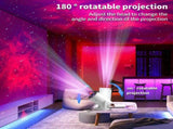 LED Starry Projection Lamp Galaxy Nebula Night Light with BT Speaker Remote Control V1263-JX-8004