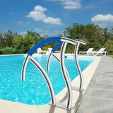 Pool Handrail, 30" x 30" Swimming Pool Stair Rail, 2 PCs Stainless Steel Stair Pool Hand Rail Rated V952-BXGY30X302PCSXI6UV0