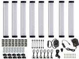 Dimmable LED Under Cabinet Lighting Bar, 12V Under Counter LED Light Strip Linkable Kit with Rocker V1171-CC-BQHBCC008-AU