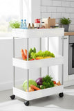 CARLA HOME Slim Storage Cart Organizer Trolley with Wheels for Kitchen, Bathroom, Laundry & Narrow LSB-36283