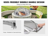 Firepit Spark Screen Lid, 30" Diameter, Outdoor Firepit Ring Cover Round Accessories, Fire Pit Metal V952-HKWZ201BXGQXT4Q0KV0