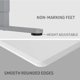 FORTIA Sit To Stand Up Standing Desk, 150x68cm, 72-118cm, Height Adjustable, 50kg Rated, Matte V219-ADKSSTFO5WTSA