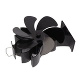 Heat Powered Stove Fan 6 Blade Aluminum Alloy Low Noise Wood Stove Fireplace Fan for Home Log V1294-YM0706-3114230098211
