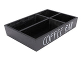 Coffee Station Organizer with Divider Wooden Coffee Bar Accessories Storage Box Tea Bags Coffee Pods V1294-YM0901-3117240340812