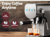 Devanti K7 Cordless Stick Vacuum Cleaner plus Coffee Maker Machine Espresso VAC-K7-RD-CM-03-SS