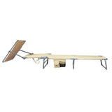 Levede Foldable Lounge Chairs with Canopy Khaki OD1065-KH