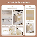 Folding Hanging Trash, Kitchen Cabinet/Car/Bedroom/Bathroom Folding Hanging Small Plastic Trash V1366-AZ2-W-02361