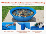 Canvas Fish Pond, 1700 L Capacity Above Ground Fish Pond, Foldable PVC Koi Tank, Round Goldfish Tank V952-DSYCLS15MZJ1IJQEO001V0
