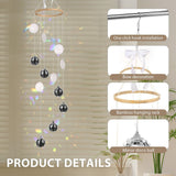 Hanging Disco Ball Decor, Built With Bamboo Ring and Cotton Rope, Lightweight Stable, and Long V1369-AZ3-W-12016