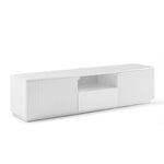 TV Cabinet Storage Drawer MDF Glossy Entertainment Unit in White colour V43-TVC-BRNNA