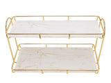 Bathroomtorage Rack Gold White 2 Tier Makeuphelf Humanizedtructure Antilip Counter Organizer V1294-YM0703-3112230011311