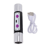 Violet Light Flashlight 3W Rechargeable 254nm 365nm 395nm Dual Head Torch Detector for Money V1294-YM0901-3119260003611