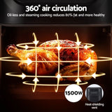 Devanti Air Fryer 5L W/ LCD Touch 1500W AF-K-G-V6L-BK