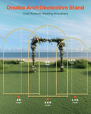 VEVOR Metal Arch Backdrop Stand Set of 3 Stand with Case Connection for Wedding V952-HLGMBJJBYDJS7O7CQV0