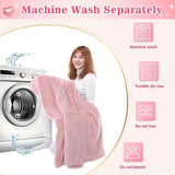 Ultra-Soft Fleece Wearable Blanket Hoodie, Unisex Hooded Large-Pocket Lazy Warm Home Wear V1232-JHSP004
