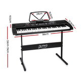 Alpha 61 Keys Electronic Piano Keyboard Digital Electric w/ Stand Beginner Black EK-JK-60-BK-H