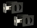 2x Contemporary Entry Square Pocket Door Hardware with Key V63-842401