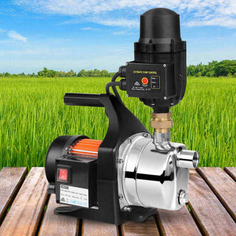 Giantz Garden Water Pump 1500W Max. High Pressure Tank Rain Farm Irrigation Black PUMP-GARDEN-1500-TPC