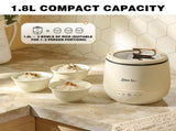 Multifunctional Electric Cooker - Mini Rice Cooker with 360&deg Heating & Non-Stick Coating V1369-AZ3-W-15429