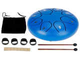 6in Tongue Drum 8Tones Ethereal Hand Pan Drums with Drumstick Percussion InstrumentBlue V1294-YM0721-3117200192311