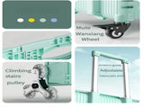 Foldable Rolling Storage Cart with Telescopic Handle - Large Capacity, Portable Utility Box 45L V888-ELOSUNG10739