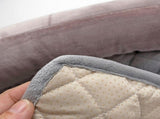 Plush Bolster Pet Bed Mat with Anti-Slip Base and Extended Drop Edge for Sofa and Floor Lounging V1341-ZY-5HCS3Q9B-DARKGREY-90120CM
