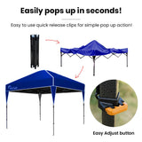 RED TRACK 3x3m Ultra Compact Folding Gazebo, Carry bag, Portable Outdoor Popup Marquee for Camping V219-OTDGZBRT33BA