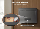 Through The Door Key Drop Box, Heavy Duty Steel Through the Doorbox with 12" Combination Lock, V952-CMXBXMMSBLACBDP02V0