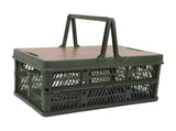 Camping Picnic Basket Foldable Large Capacity Multifunction Handheld Camping Basket Camping V1294-YM0706-3117230133914