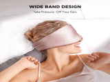 Silk Sleep Mask for Side Sleeper, Eye Mask Sleeping for Women Men 100% 22 Momme Pure Mulberry Silk, V1258-DP02-C-1283