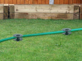 6 Pack Hose Guard Stake, 10 Inch Green ABS & Zinc Alloy Garden Hose Guide Spike with Heavy Spin Top, V1259-DP01-A-2009