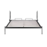 Double Wall Bed in White Space Saving Murphy Bed Kit with Black Door Handle V63-953741