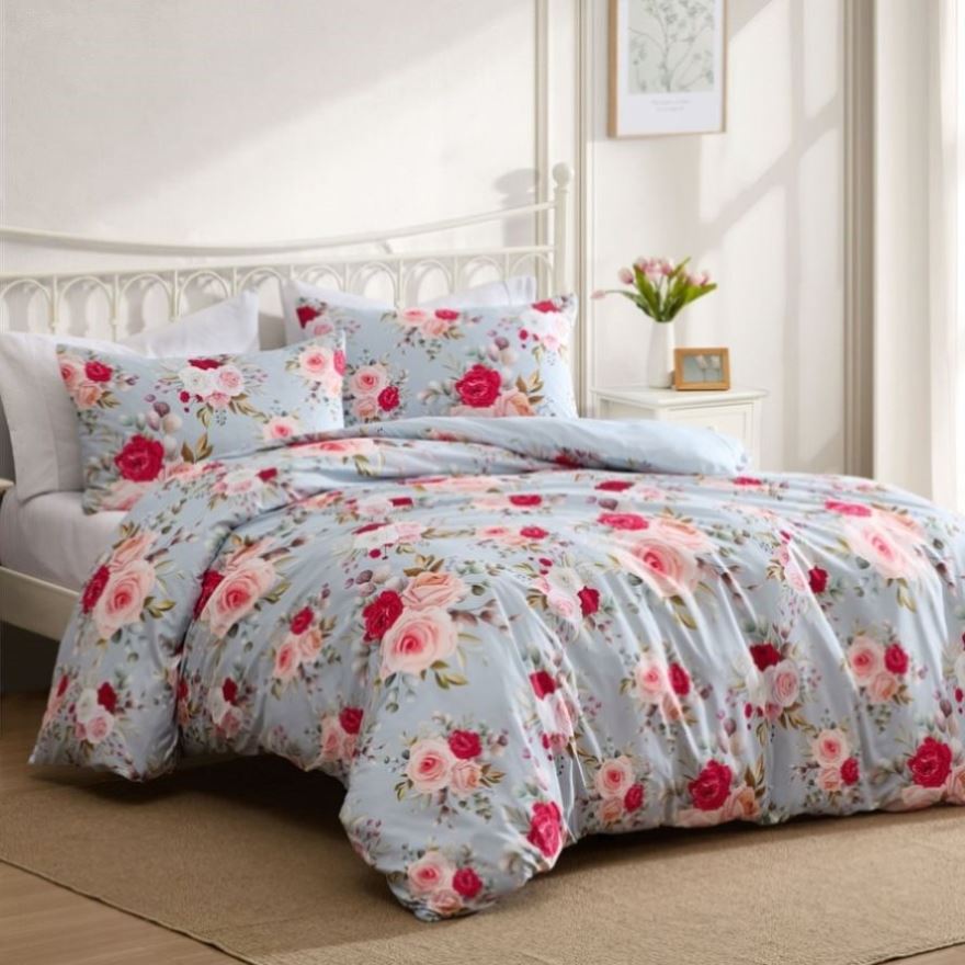 Ardor Amelie Multi Floral Printed Quilt Cover Set King V442-INT-QUILTCS ...