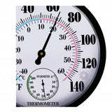 Indoor Outdoor Thermometer Hygrometer - 10 Inch Outdoor Thermometer for Patio,No Battery Needed V1370-AZ4-08244