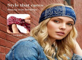 Non Slip Wide Headbands Women, Yoga Headband, Soft Moisture Wicking Stretchy Fashion Hair Bands V1258-DP02-F-853