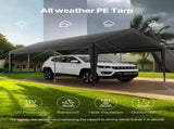 Carport Car Canopy 10 x 20 FT Heavy Duty Portable Car Shelter Tent Grey V952-KFSJSQCCKHS8DE5CF001V0