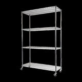 Modular Wire Storage Shelf 1500 x 450 x 1920mm Steel Shelving with Wheels V63-841191