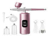 Pink Portable Wireless Airbrush Kit, ideal for nail art, painting, cake decoration, and makeup. V1232-NMZYBSZYY001
