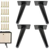 4 Pcs Legacies of Furniture of Black, Sofas Cabinets, Tables and DIY Projects Legs of Spare in Metal V1237-MS-626-226