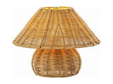 9" Rattan Portable Lamp, USB Rechargeable Cordless Wicker Desk Lamp with Dimmable LED, Boho Design V1366-AZ2-W-14217