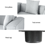 Artiss Modular Sofa Chaise Set 6-Seater Grey SBED-E-FA-02-6S-GY