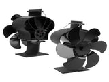 6 Blades Heat Powered Fireplace Fan Self Starting Eco Friendly Wood Stove Fan LT380 Black 152mm V1294-YM3113220263211-0421