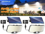 238LED Solar Powered Motion Sensor Flood Light in Black for Outdoor Security V178-59172