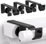 4 PackOver-Blinds Curtain Rod Brackets for Outside-Mounted Blinds, No Drill, Adjustable Fit - Black V1107-115-99227-BLK-4PACK